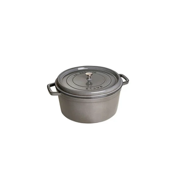 pas cher STAUB Cocotte Fonte Ronde 20 Cm Gris Graphite 2,2 L 1