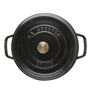 STAUB Cocotte Fonte Ronde 20 Cm Noir Mat 2,2 L Paris 6