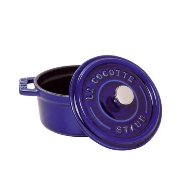 guranteed de qualité STAUB Cocotte Fonte Ronde 24 Cm Bleu Intense Majolique 3,8 L 3