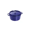 guranteed de qualité STAUB Cocotte Fonte Ronde 24 Cm Bleu Intense Majolique 3,8 L 17