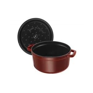 STAUB Cocotte Fonte Ronde 24 Cm Grenadine Majolique 3,8 L Nouveau 12