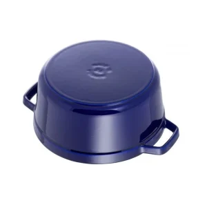 Authentic Original licence STAUB Cocotte Fonte Ronde 26 Cm Bleu Intense Majolique 5,2 L 12