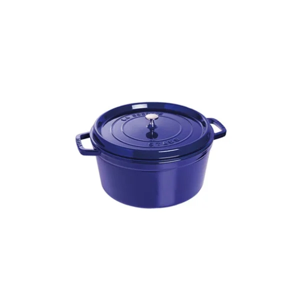 Authentic Original licence STAUB Cocotte Fonte Ronde 26 Cm Bleu Intense Majolique 5,2 L 1