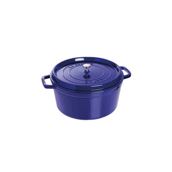 marque pas cher en ligne STAUB Cocotte Fonte Ronde 28 Cm Bleu Intense Majolique 6,7 L 1