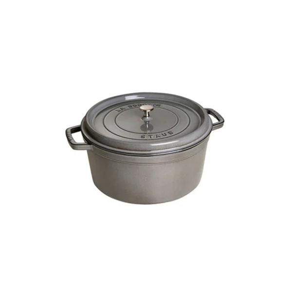 STAUB Cocotte Fonte Ronde 30 Cm Gris Graphite 8,35 L grande marque pas cher 1