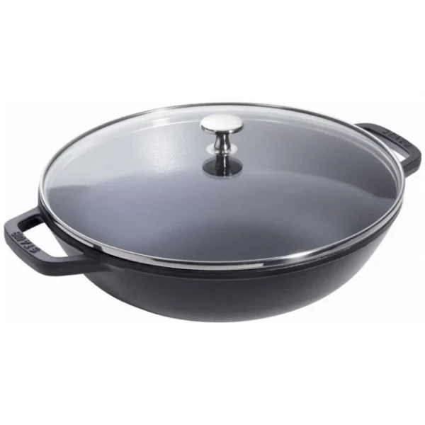 Wok En Fonte 30 Cm Noir Staub garantie de qualité 3