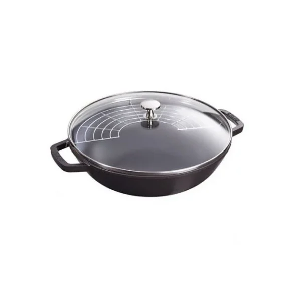 Wok En Fonte 30 Cm Noir Staub garantie de qualité 1