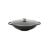 grand choix Wok En Fonte 37 Cm Noir Mat Chasseur 8