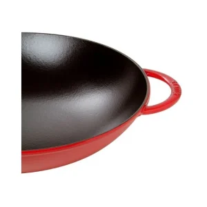 Wok En Fonte 37 Cm Rouge Staub de garantie authentique 9